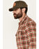Image #2 - Brothers and Sons Men's Bosque Everyday Plaid Print Long Sleeve Button Down Flannel Shirt , Chocolate, hi-res