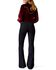 Image #1 - Ariat Women's Jasmine Pinstripe Dark Wash Flare Stretch Denim Jeans - Plus, Dark Wash, hi-res