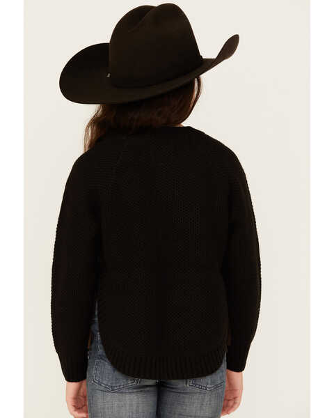 Image #4 - Cotton & Rye Girls' Boot Applique Round Bottom Sweater , Black, hi-res