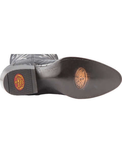 Image #5 - El Dorado Men's Handmade Ostrich Leg Western Boots - Medium Toe, Black, hi-res