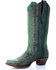 Corral Women's Full Python Woven Western Boots - Snip Toe, Turquoise, hi-res