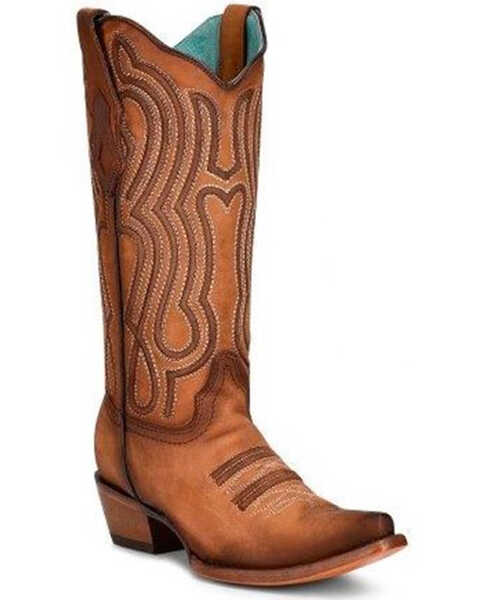 Corral Women's Shedron Western Boots - Snip Toe, Cognac, hi-res