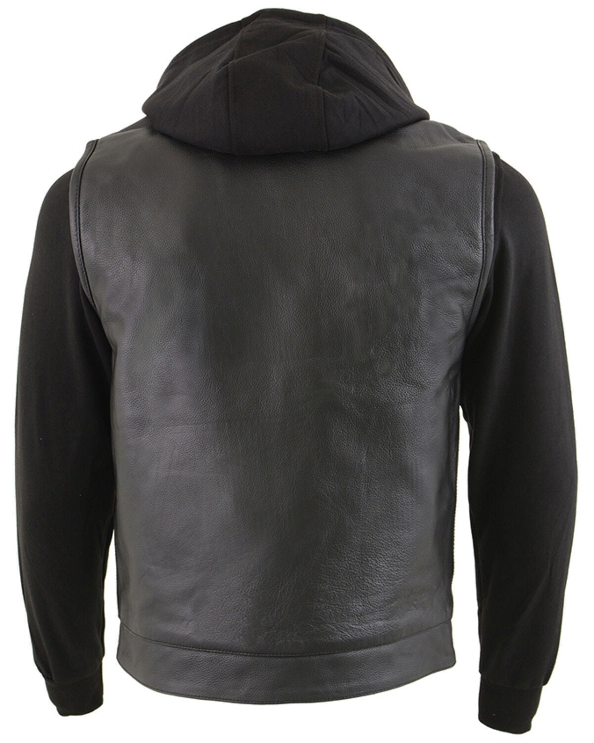 Image #4 - Milwaukee Leather Men's Club Style Zip Front Vest and Full Sleeve Hooded Jacket, , hi-res