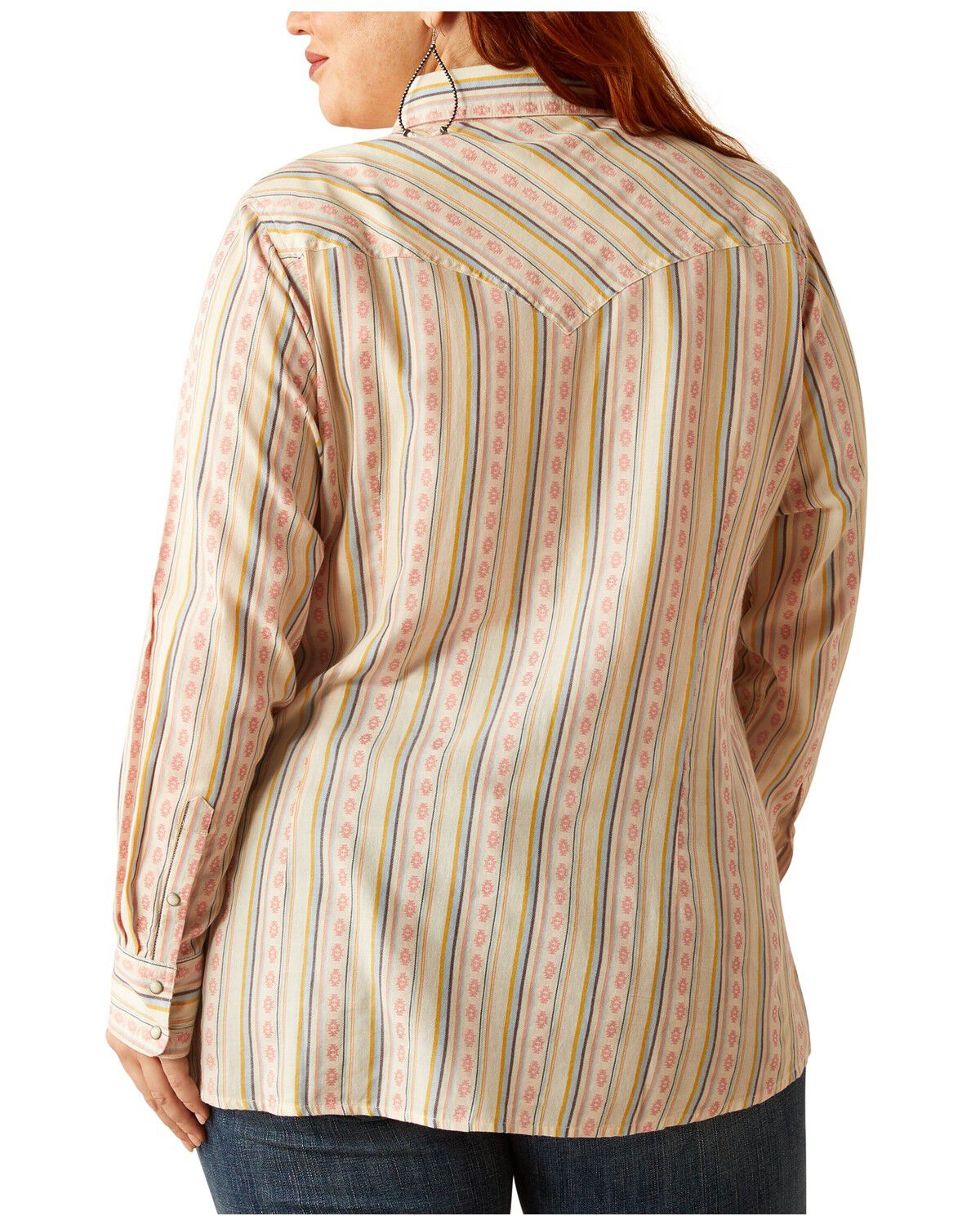 Image #2 - Ariat Women's Alyssa Wallpaper Print Long Sleeve Snap Western Shirt - Plus, Multi, hi-res
