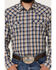 Image #3 - Cody James Men's Colt Plaid Print Long Sleeve Snap Western Shirt, Navy, hi-res