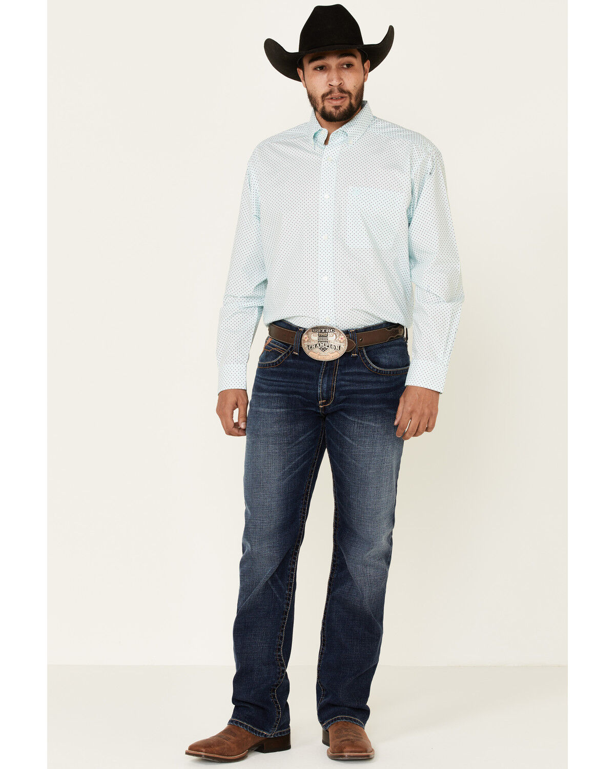 Image #2 - Ariat Men's Penn Geo Print Long Sleeve Western Shirt, , hi-res