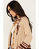 Image #2 - Cotton & Rye Women's Horse Motif Print Cardigan, Tan, hi-res