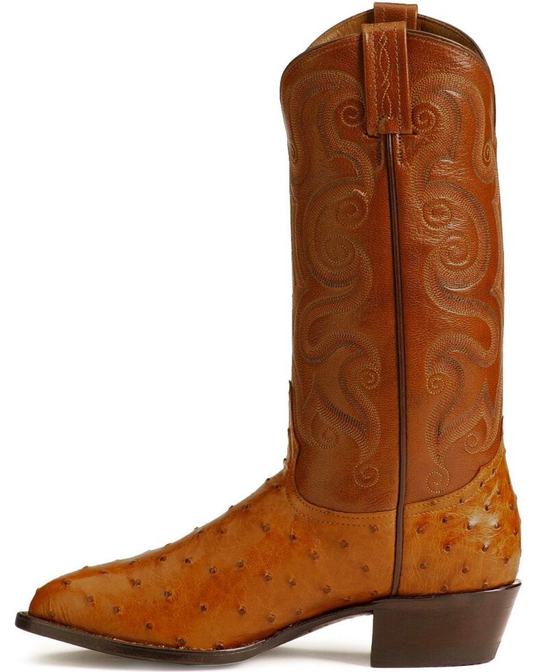tony lama full quill ostrich round toe
