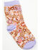 Shyanne Girls' Floral Crew Socks, Multi, hi-res