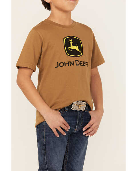 Image #3 - John Deere Little Boys' Trademark Logo Short Sleeve Graphic T-Shirt , Brown, hi-res