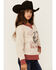 Image #2 - Ariat Girls' Bronco Print Long Sleeve Graphic Shirt, Oatmeal, hi-res