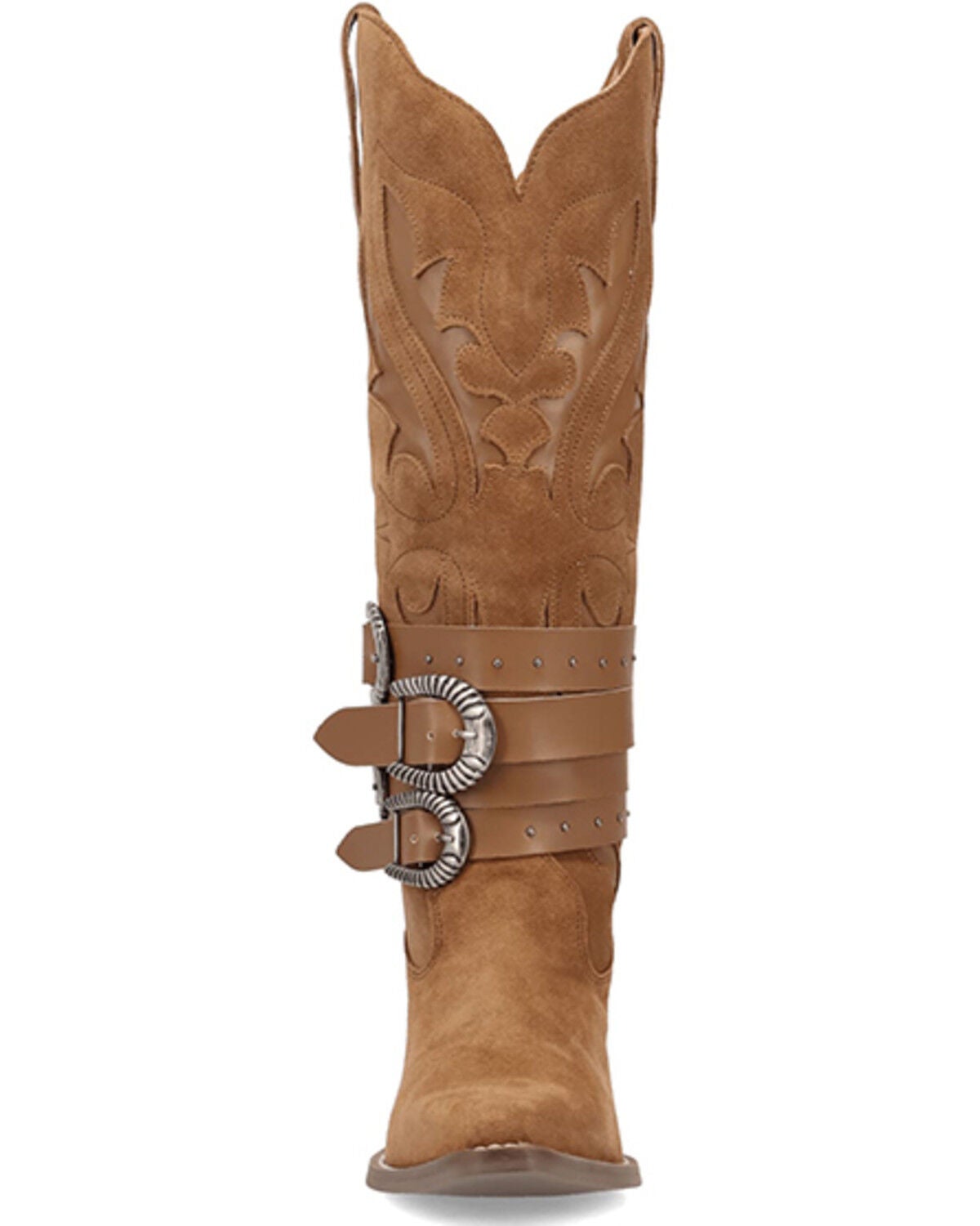 Image #4 - Dingo Women's Buck Wild Suede Tall Western Boots - Round Toe, Brown, hi-res