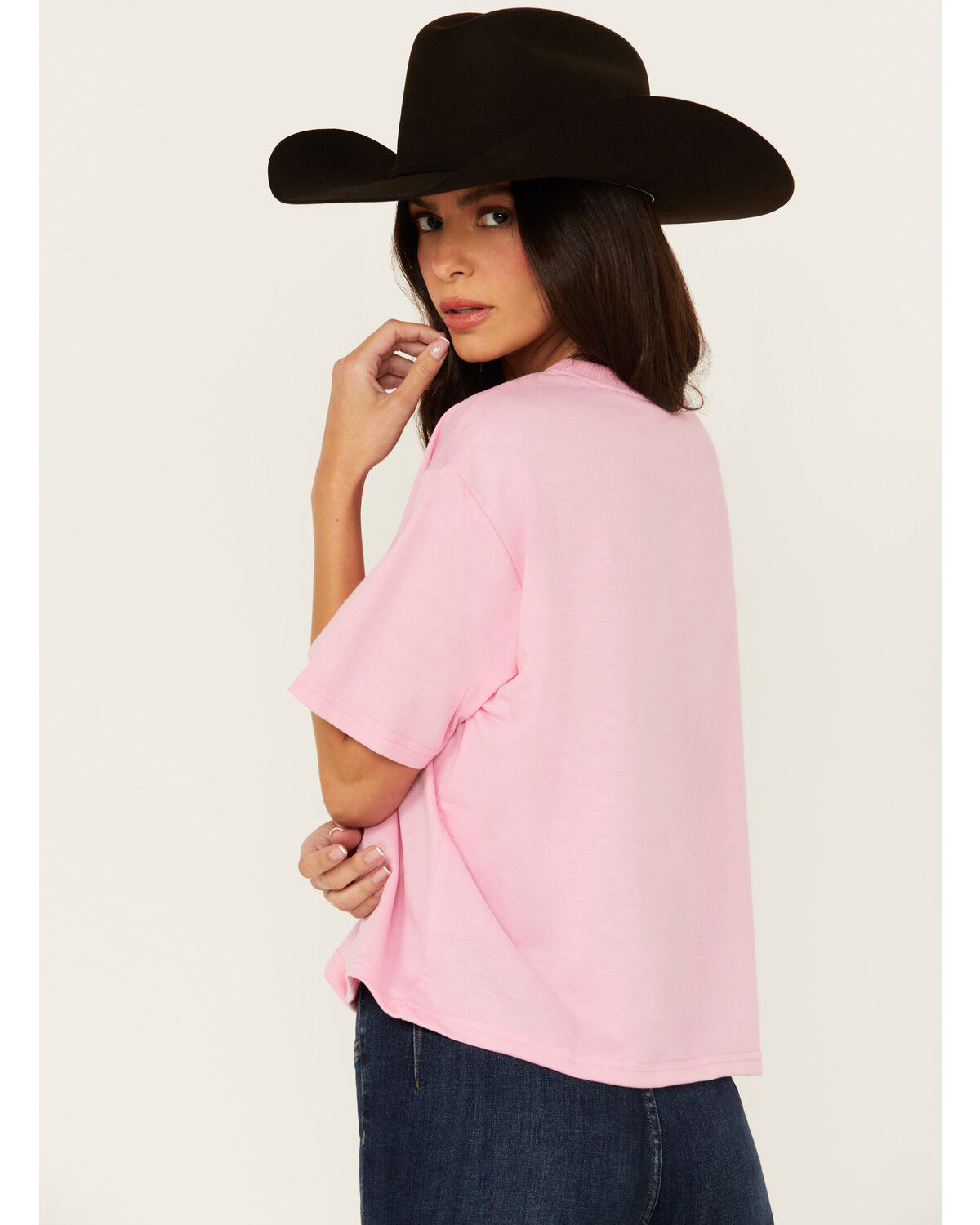 Image #4 - Mainstrip Women's Howdy Rhinestone Short Sleeve Cropped Graphic Tee, Pink, hi-res