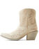 Image #2 - Ariat Women's Chandler Suede Western Booties - Snip Toe, White, hi-res