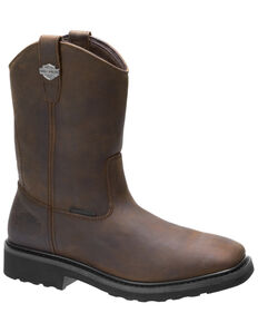Harley Davidson Men's Altman Western Work Boots - Composite Toe, Brown, hi-res