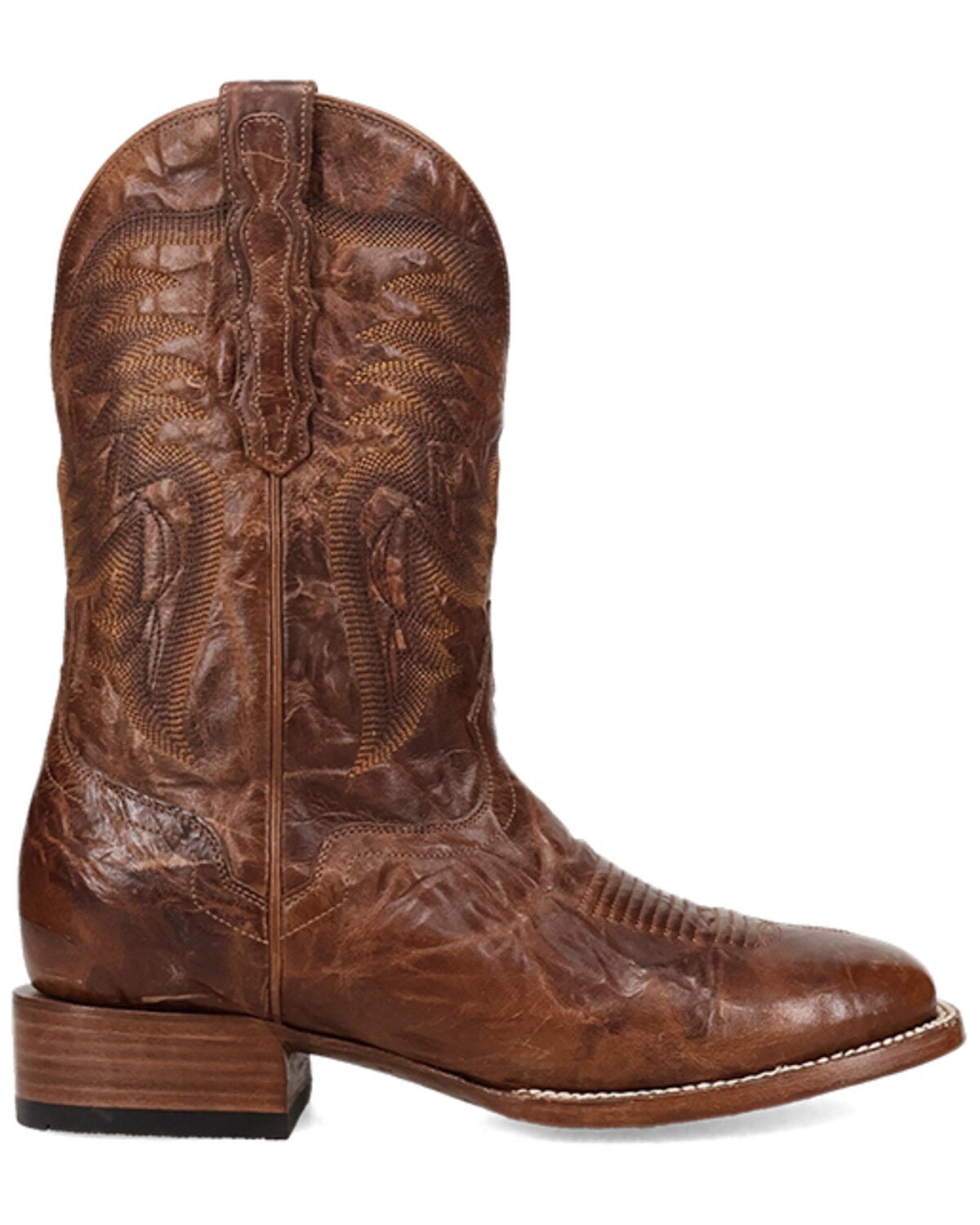 Image #2 - El Dorado Men's Crunch Western Boots - Broad Square Toe, Rust Copper, hi-res