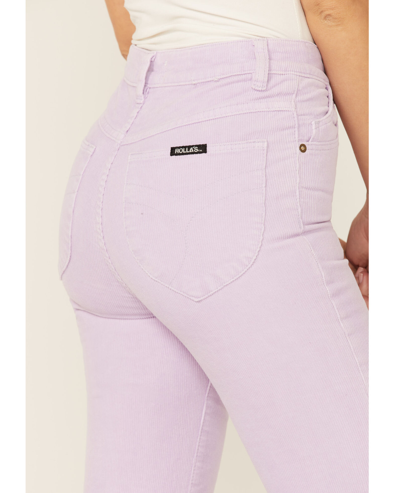 Image #3 - Rolla Women's Corduroy Eastcoast Flare Jeans, Lavender, hi-res