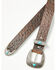 Image #2 - Cody James Men's Sheridan Faux Ostrich Print Leather Belt, Brown, hi-res