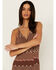 Image #2 - Rock & Roll Denim Women's Sleeveless Geo Print Maxi Dress, Orange, hi-res
