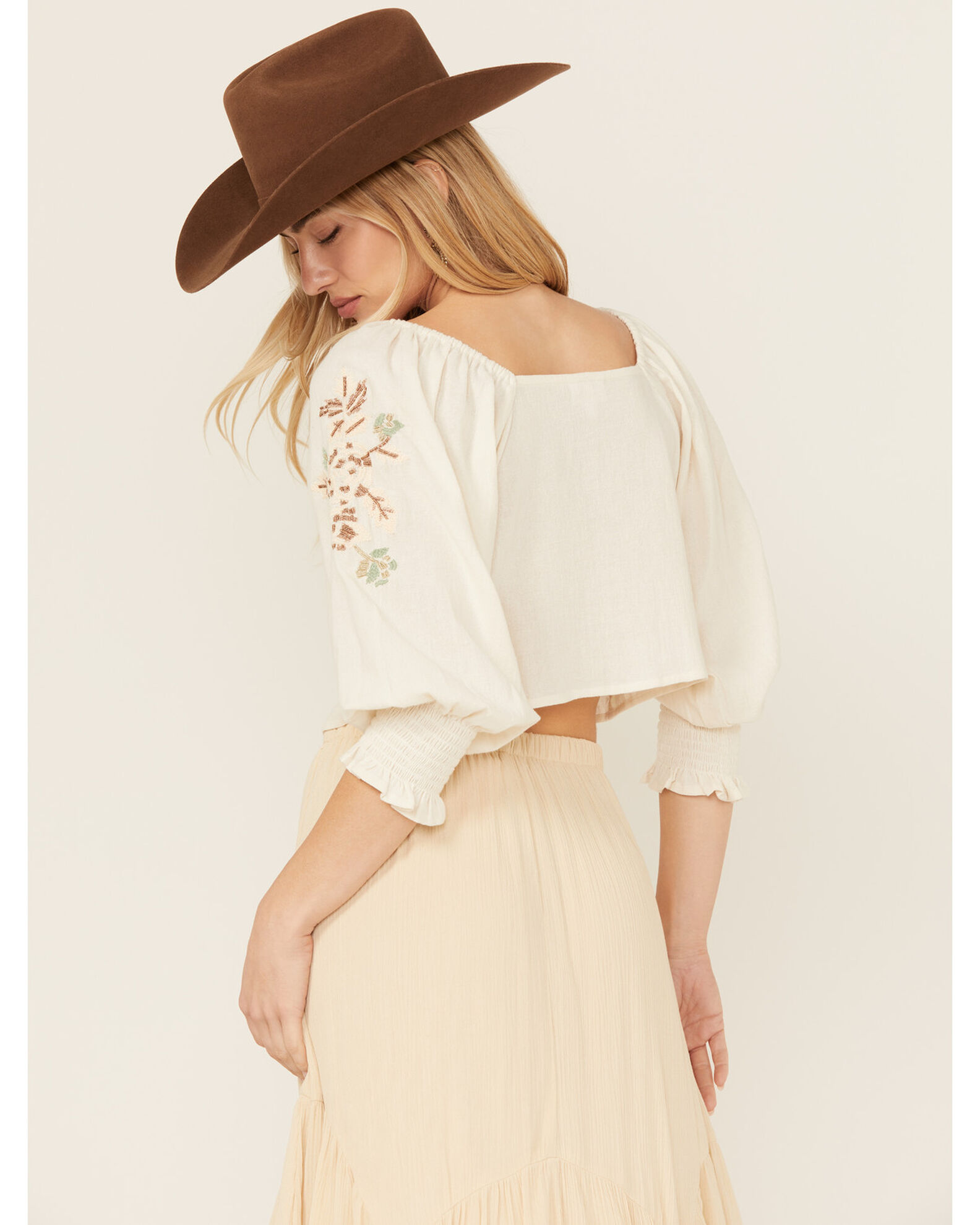 Tie front peasant top 2025