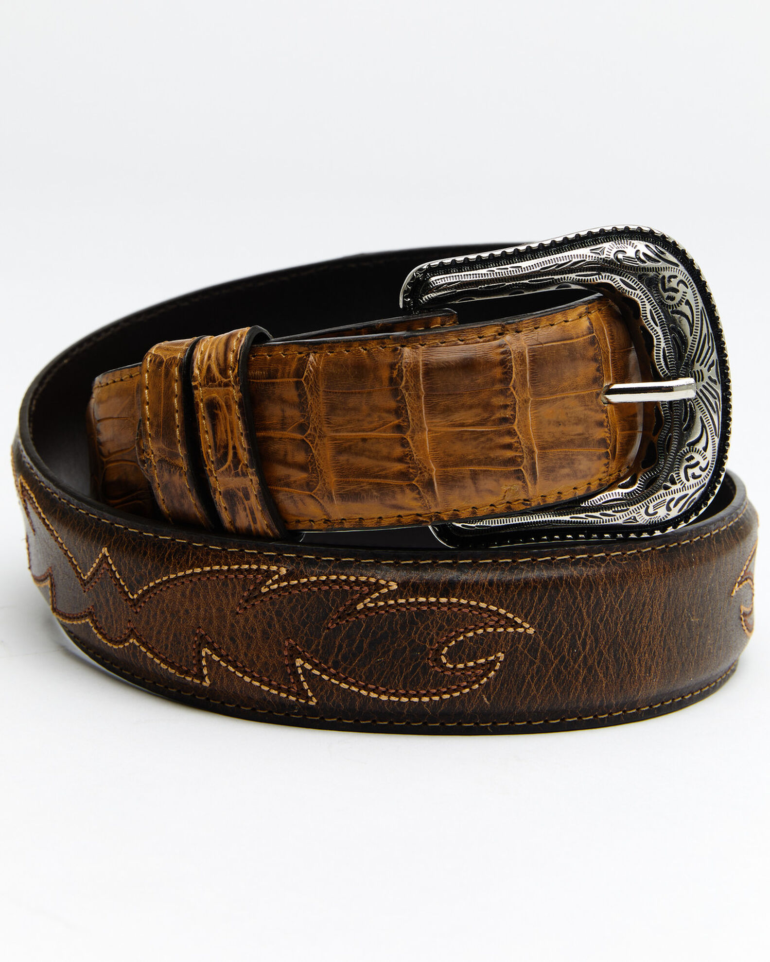Cody James Men s Caiman Embroidered Belt Sheplers