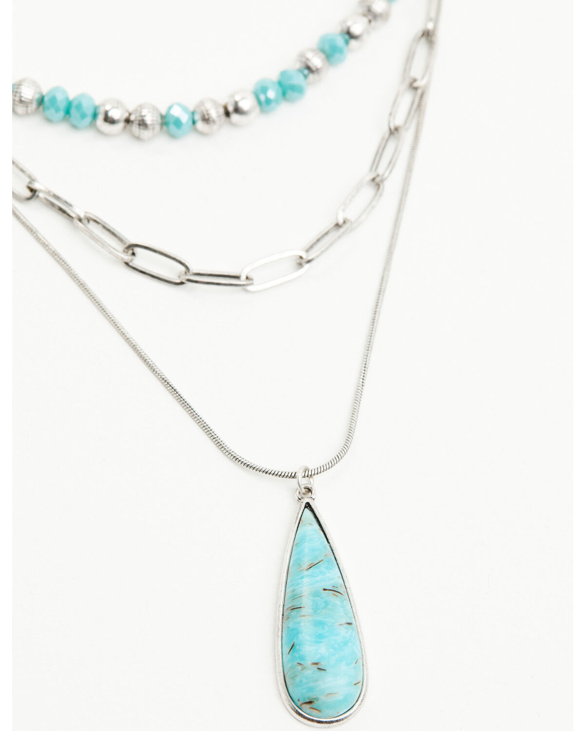 Image #2 - Shyanne Women's Ridge Canyon Turquoise Layered Necklace, Silver, hi-res