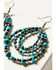 Image #2 - Shyanne Women's Isla Oasis Teardrop Beaded Earrings, Silver, hi-res