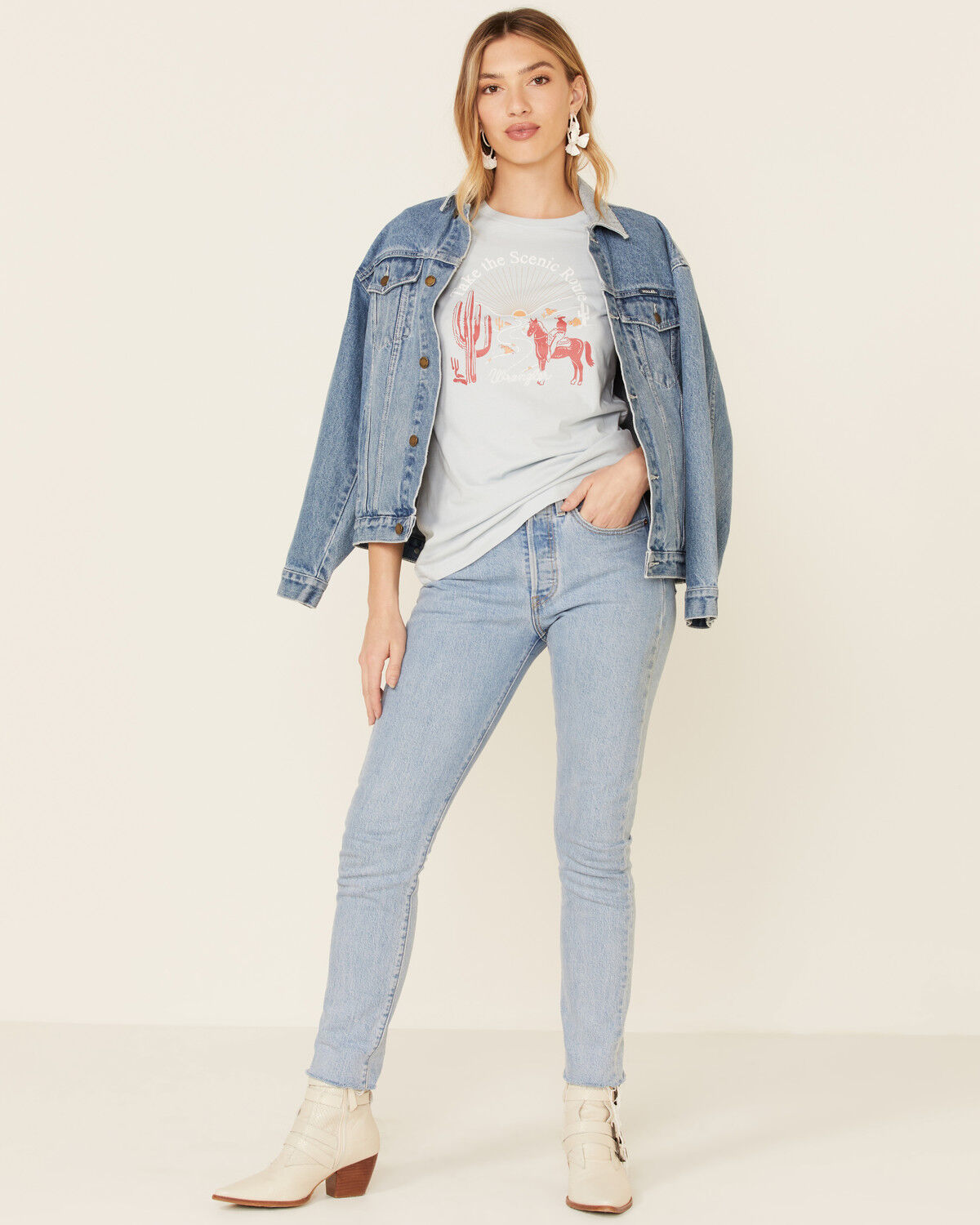 Image #3 - Wrangler Women's Take The Scenic Route Graphic Tee, Blue, hi-res