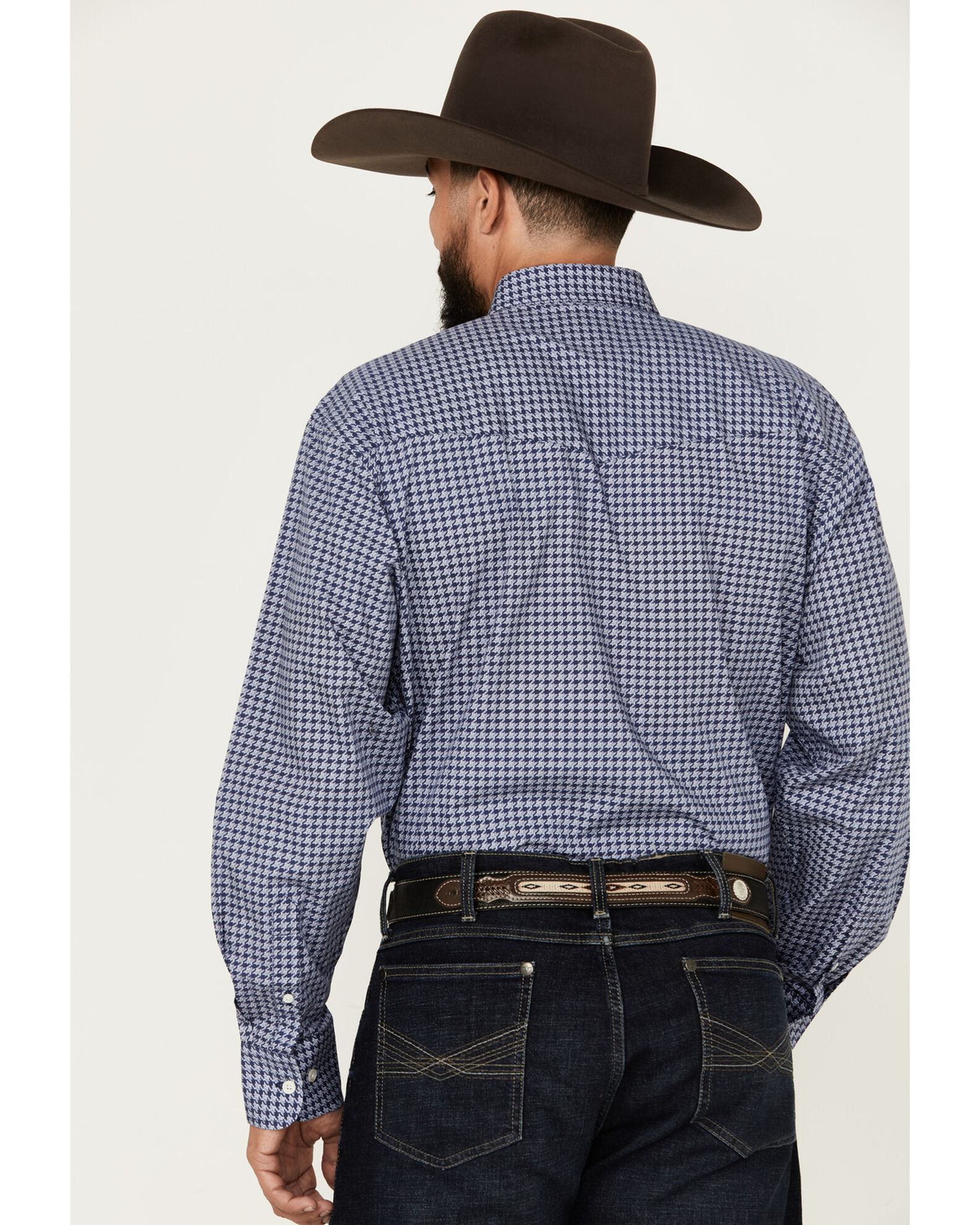 Resistol Men s Henry Houndstooth Print Long Sleeve Button Down Western Shirt Sheplers