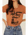 Image #2 - Bandit Women's Fill Their Shoes Graphic Tee, Cognac, hi-res