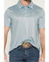 Image #3 - Panhandle Slim Men's Medallion Print Short Sleeve Snap Performance Polo Shirt, Turquoise, hi-res