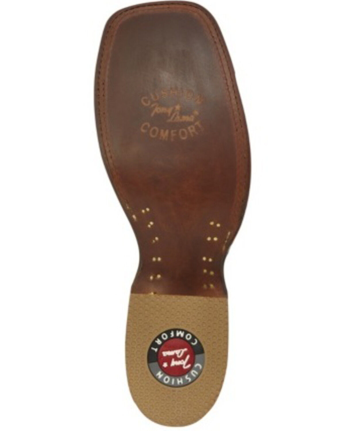 Image #5 - Tony Lama Men's Leviathan Exotic Pirarucu Western Boots - Square Toe, Brown, hi-res