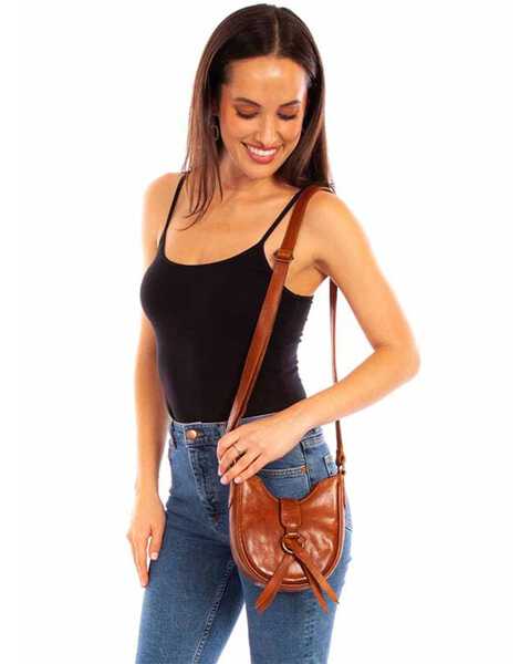 Scully Women's Leather Crossbody Bag , Cognac, hi-res