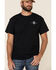 Cowboy Up Men's Country Rock Short Sleeve Graphic Tee, Black, hi-res
