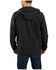 Image #2 - Carhartt Men's Solid Black Hooded Zip-Front Work Jacket - Tall, , hi-res