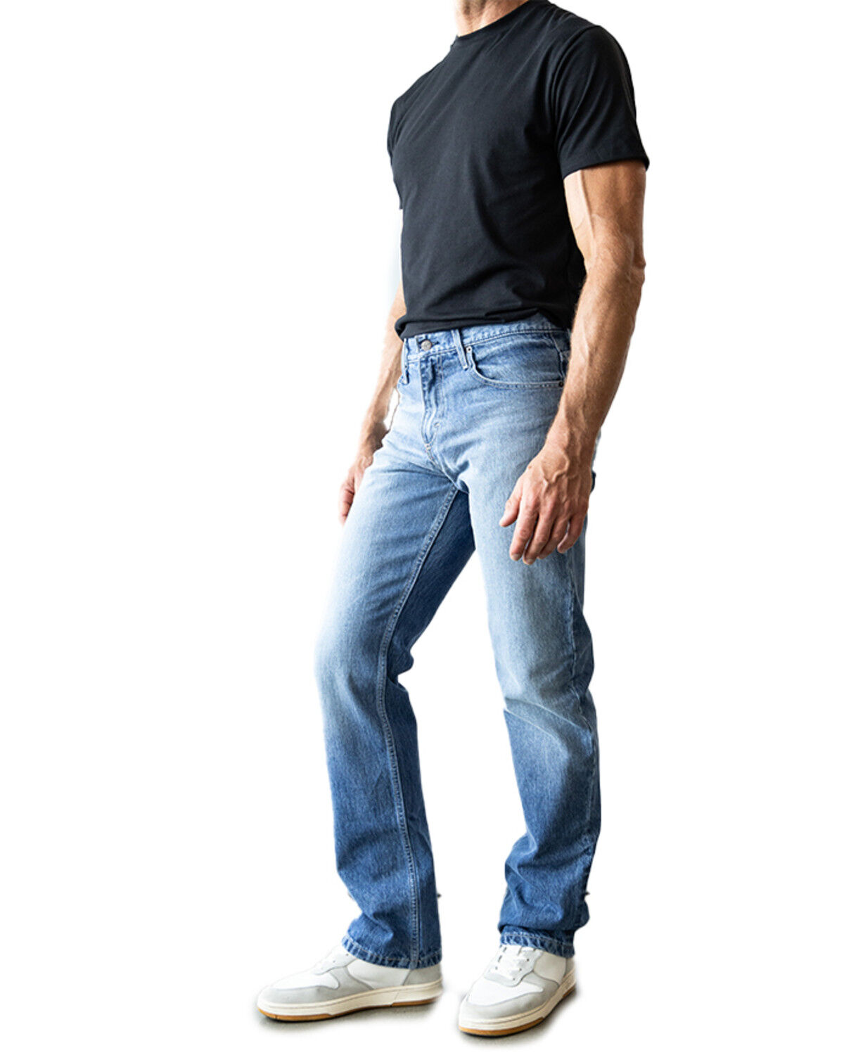 Image #1 - Kimes Ranch Men's James Light Wash Straight Bootcut Rigid Denim Jeans, Light Wash, hi-res