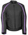 Image #1 - Milwaukee Leather Women's Textile Jacket with Stud & Wings Detailing - 5X, Black/purple, hi-res