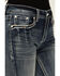 Grace in LA Women's Medium Wash Mid Rise Half Dreamcatcher Pocket Bootcut Jeans, Medium Wash, hi-res