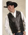 Image #1 - Roper Men's Basic Western Lambskin Vest - Tall, Brown, hi-res