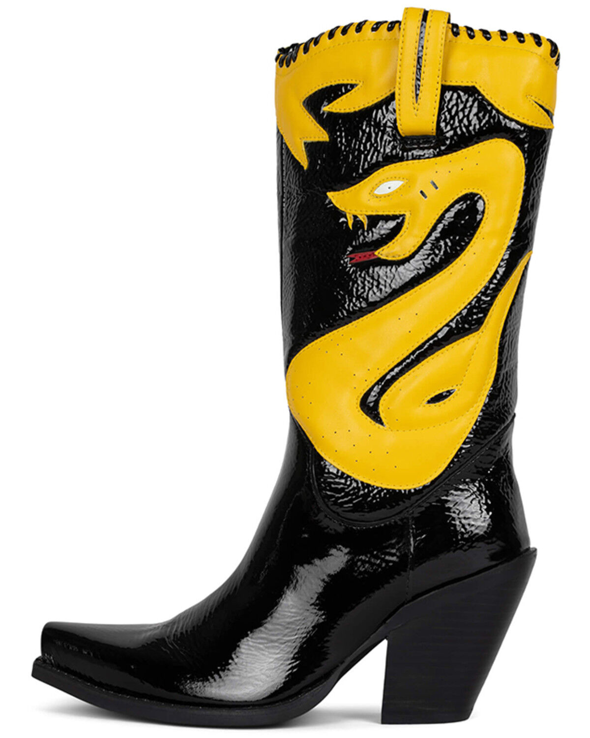 Image #2 - Jeffrey Campbell Women's Killer Cobra Synthetic Western Boots - Snip Toe, Black, hi-res