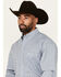 Image #2 - George Strait by Wrangler Men's Geo Print Long Sleeve Button-Down Stretch Western Shirt - Tall, Blue, hi-res