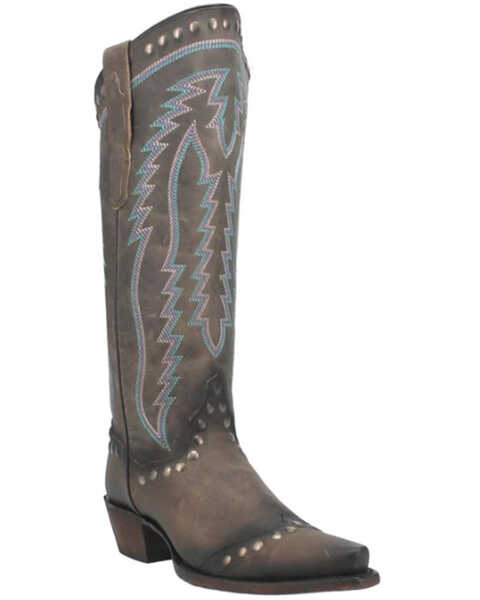 Image #1 - Dan Post Women's Sadi Western Boots - Snip Toe , Grey, hi-res