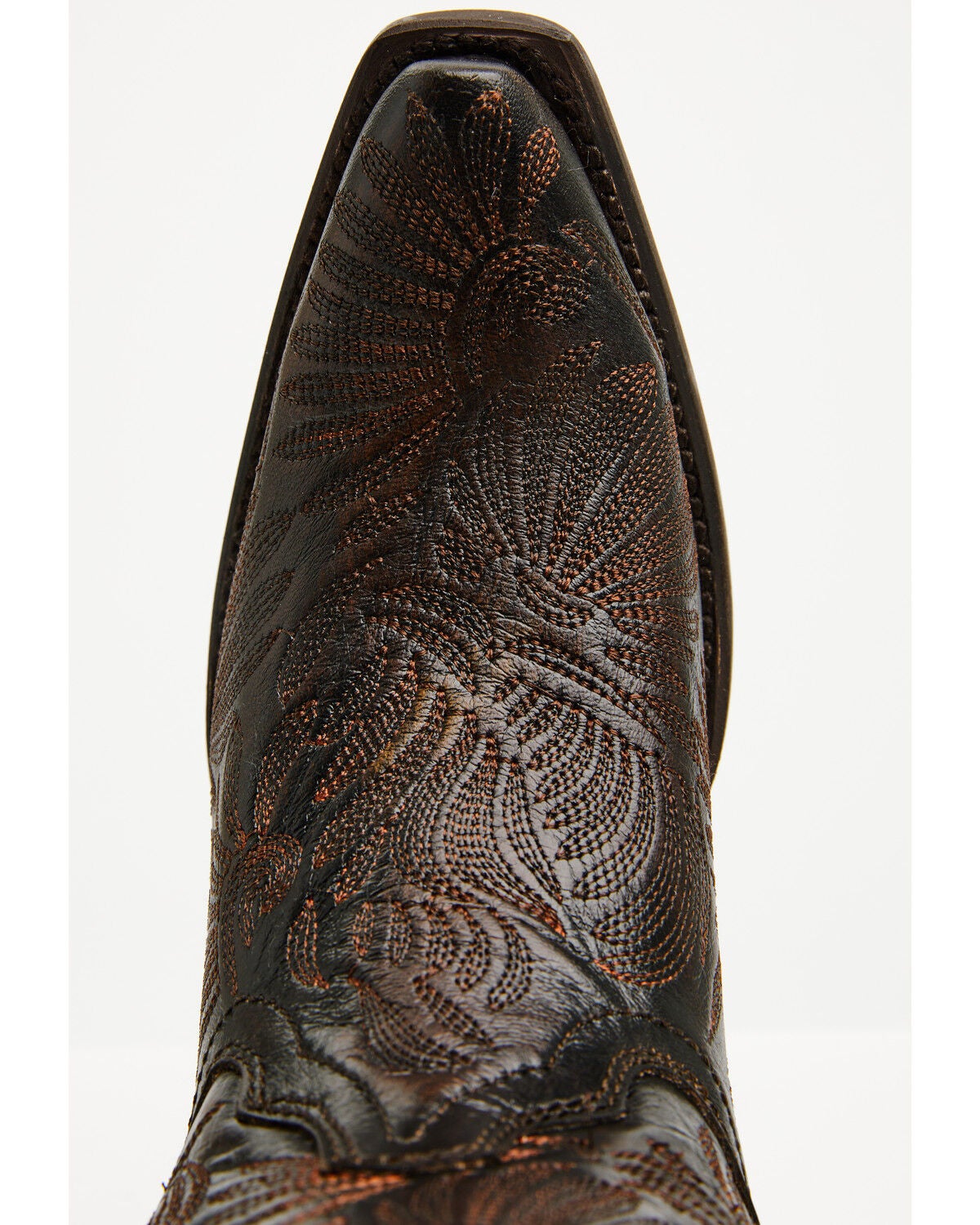 Image #6 - Corral Women's Floral Embroidered Tall Western Boots - Snip Toe, Black, hi-res