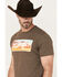Image #2 - Wrangler Men's Sunset Logo Graphic Short Sleeve T-Shirt, Brown, hi-res