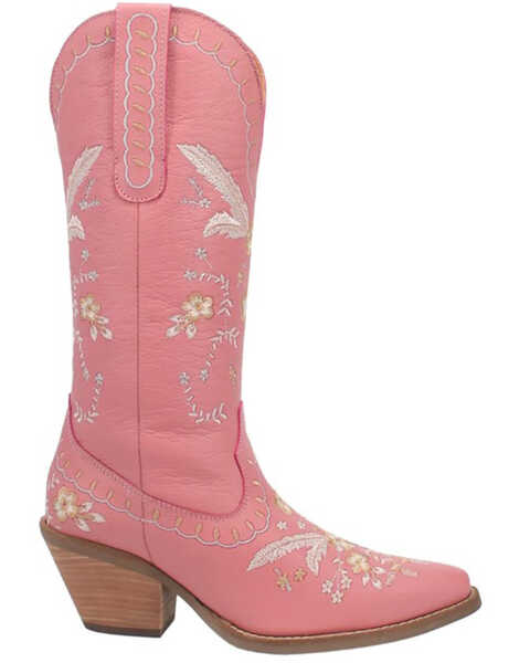 Image #2 - Dingo Women's Full Bloom Western Boots - Medium Toe, Pink, hi-res