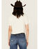 Image #4 - Country Deep Women's Cowboy Killer Short Sleeve Cropped Graphic Tee, Cream, hi-res