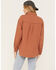 Image #4 - Cleo + Wolf Women's Plaid Print Oversized Long Sleeve Flannel Button Down Shirt, Cognac, hi-res