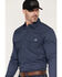 Image #2 - Cody James Men's FR Medora Print Long Sleeve Snap Stretch Western Work Shirt, Navy, hi-res
