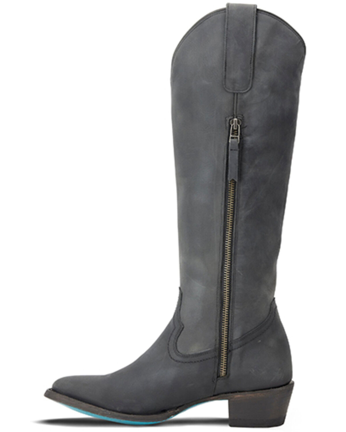Image #3 - Lane Women's Plain Jane Tall Western Boots - Round Toe, Black, hi-res