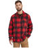 Image #1 - Timberland PRO Men's Gritman Plaid Print Long Sleeve Snap Flannel Shirt, Red, hi-res